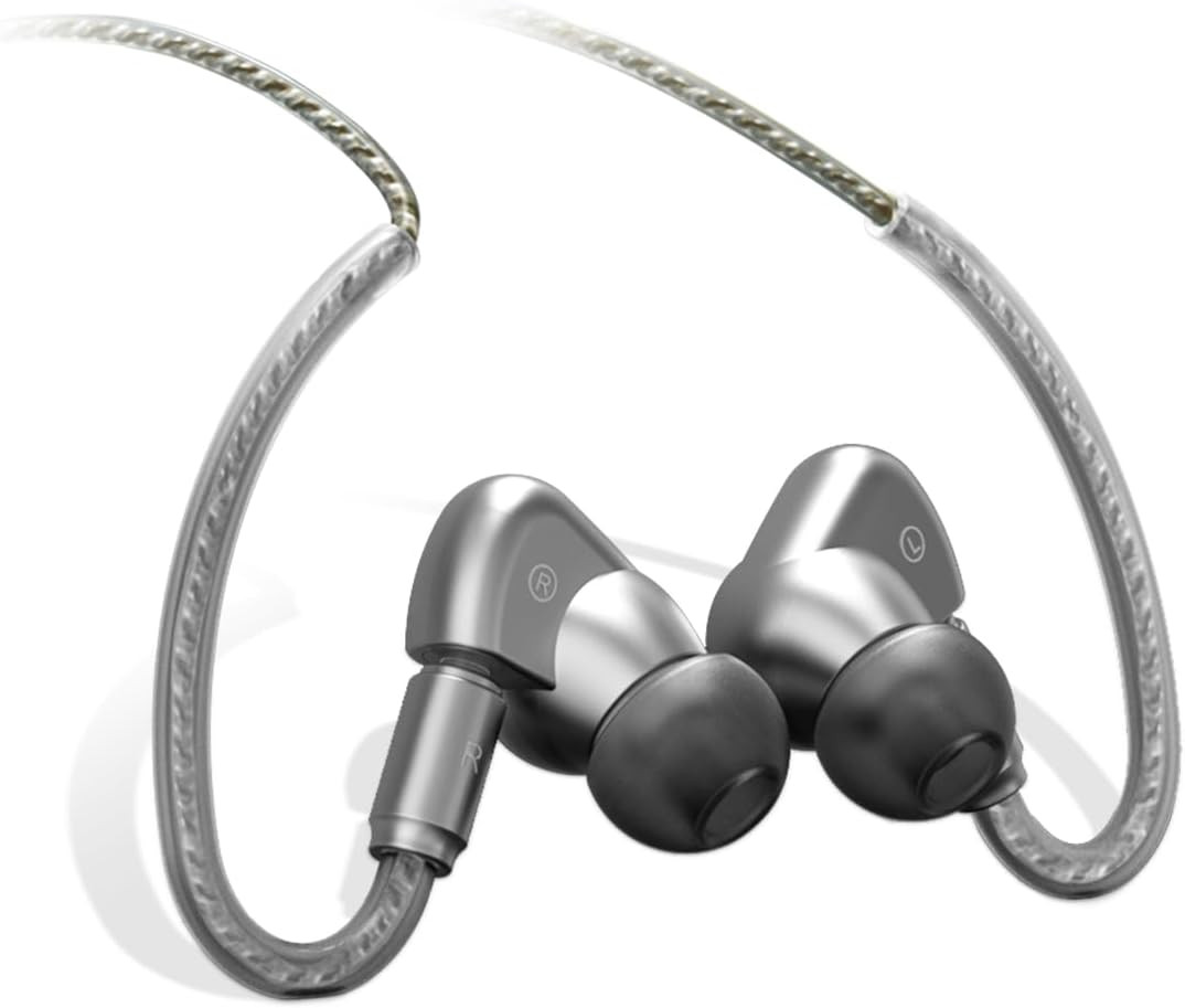 E90C Wired Earbuds with Microphone - Coaxial Dual Driver in Ear Monitor Earphone