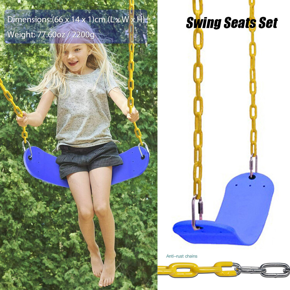 Heavy Duty Swing Seat Swing Set Accessories Swing Seat Replacement Blue  w/Chain | eBay