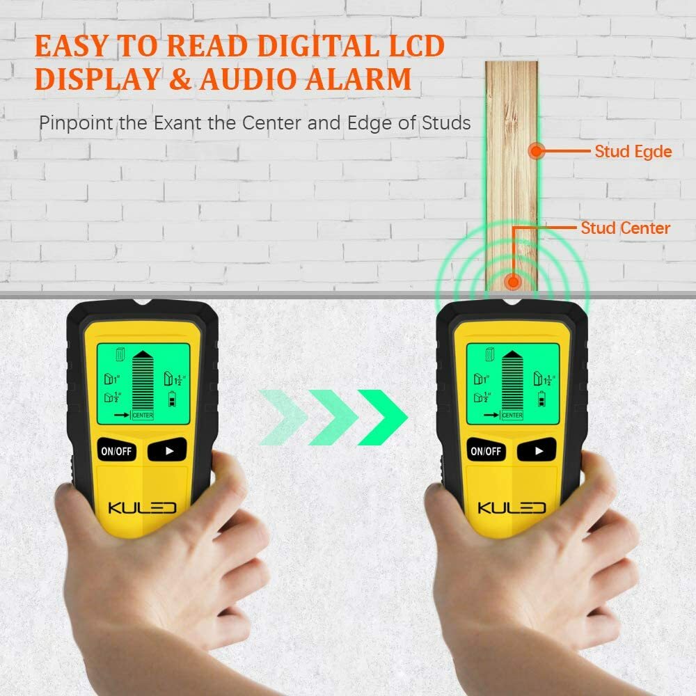 5-in-1 Stud Finder Wall Scanner With LCD Display – High-Sensitivity Detector For Wood, Metal, Pipes & Live Wires, Avoid Hidden Hazards During DIY Projects