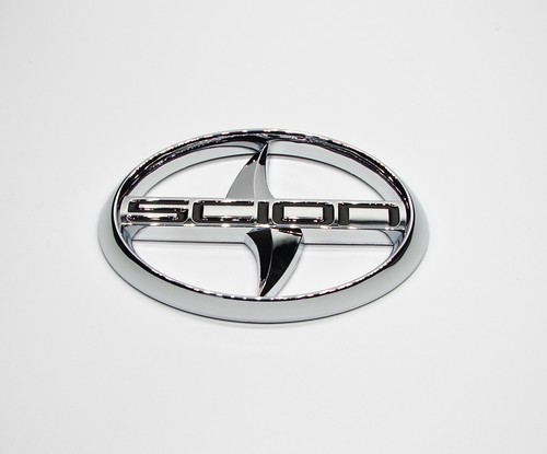 SCION CHROME SILVER COLOR ABS PLASTIC 3D EMBLEM STICKER DECAL - Picture 13 of 13