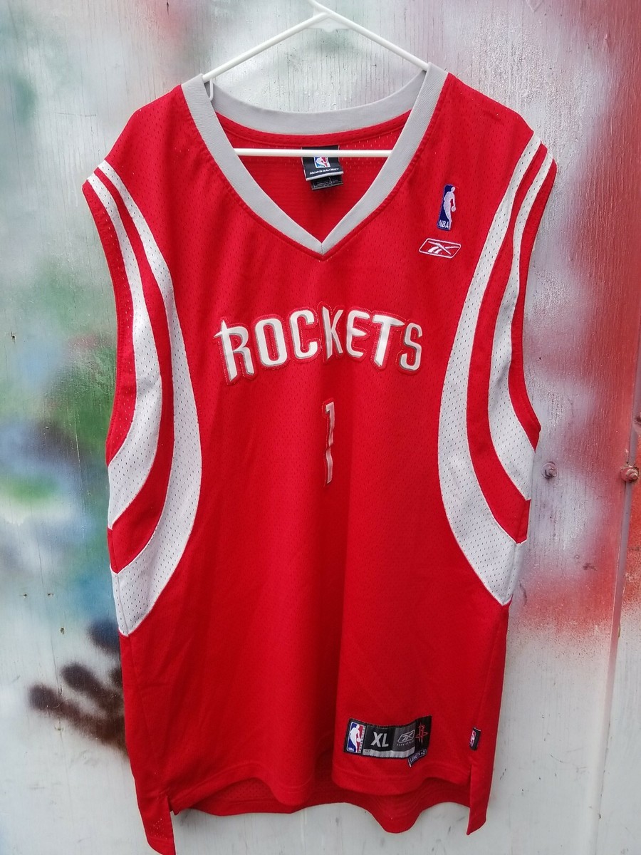 希少 Reebok ROCKETS Mc GRADY NBA #1 ユニフォーム Reebok Tracy McGrady Houston Rockets #1 Men's Basketball