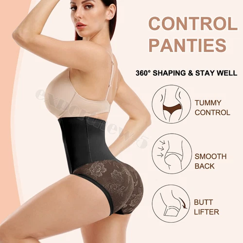 Damen High Waist Body Shaper En Fajate Levanta Cola Fajas Colombianas Reductora - Bild 4 von 17