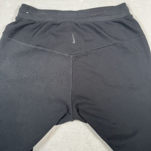 Nike Yoga Sweatpants Dri Fit Black Drawstrings Polyester Cotton Spandex Sz M - Picture 13 of 13