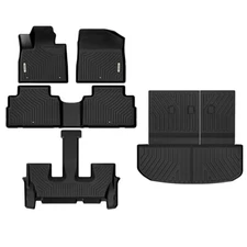 OEDRO Floor Liners Trunk Mat Backrest Mats for 2020-2025 Hyundai Palisade 7-Seat
