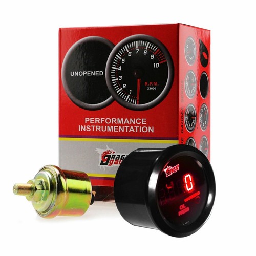AU 2" 52mm 120 PSI Digital Red LED Oil Pressure Gauge With Sensor Auto Car Motor - Picture 3 of 8