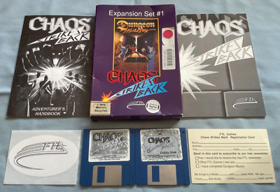 Dungeon Master Expansion Set 1 Chaos Strikes Back Commodore Amiga Boxed UNTESTED