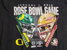 Oregon Ducks Black LONG SLEEVE 4XL FOOTBALL T-SHIRT FSU SEMINOLES Rose Bowl 2015