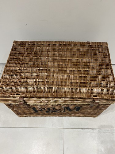 Extra Large Fortnum and Mason Windsor XXXL F&M Wicker Hamper Basket Rope Handles - Picture 5 of 12