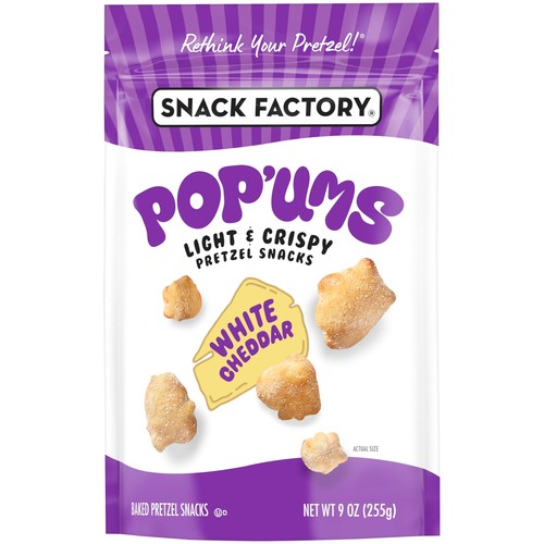 Pop'ums White Cheddar Pretzel Snacks 9 Oz Bag - Picture 6 of 6