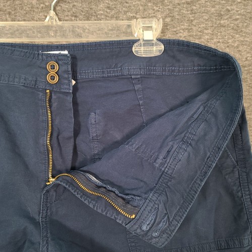 Lot of 2 Time And Tru Shorts Women's 16 Navy Blue Camo Jeans Denim Button Fly - Picture 12 of 18