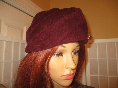 Sombrero estilo turbante terciopelo vintage Pinehurst Fifth Ave Nueva York - Imagen 11 de 14