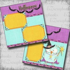 Halloween Owl - 2 Premade Scrapbook Pages - EZ Layout 5626