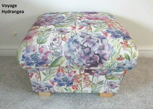 Voyage Maison Fabric Footstool Pouffe Floral Stags Dogs Nursery Hermione Pink - Picture 7 of 53