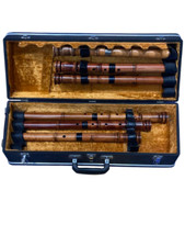 Japanese Shakuhachi Bamboo Traditional 6-Piece Set K ch  Meiki Authentic