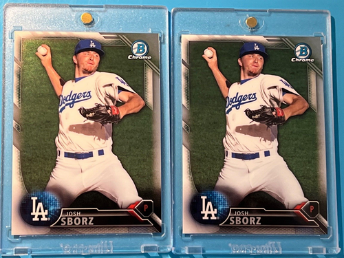 2ct. 2016 BOWMAN CHROME PROSPECTS - JOSH SBORZ (RC's) #BCP209 = MINT! RANGERS! - Picture 3 of 3