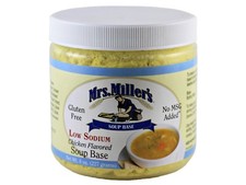 Base de sopa de pollo baja en sodio Mrs. Millers Homestyle, 2 frascos/sin gluten, sin MSG