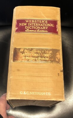 Webster's New International Dictionary Second Edition HC 1944 2nd