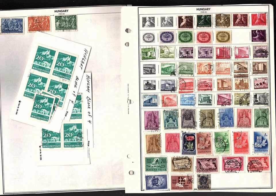 Selos da Hungria 1800 a 1960 mh usados páginas de álbuns OVERPRINT 980+ selos (MB31 - Imagem 3 de 4