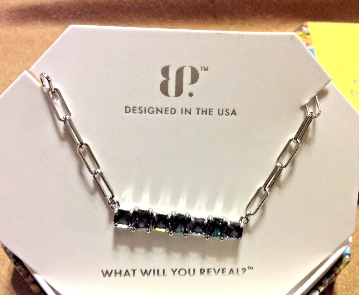 Bomb Party Weekend Ready Lab Rainbow Topaz Rhodium Plated Necklace