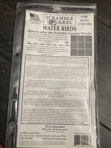 Scramble Squares Water Birds Ducks Mallards used - Picture 3 of 4