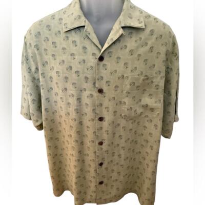 TOMMY BAHAMA Aloha Hawaiian Palm Trees Shirt Men M Medium