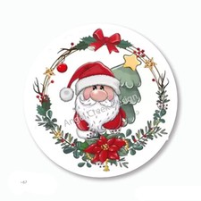 Whimsical Santa Claus Christmas Favors Scrapbook Stickers Envelope Seals Labels