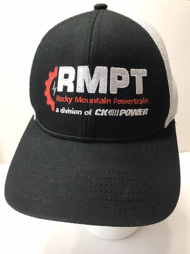 RMPT Rocky Mountain Power Train Ball Hat Mesh Black & White Outdoor Cap