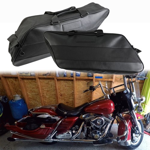 2X Motorcycle Saddlebag Liner Travel Tour Pak Bag For Harley Electra Glide FLHS