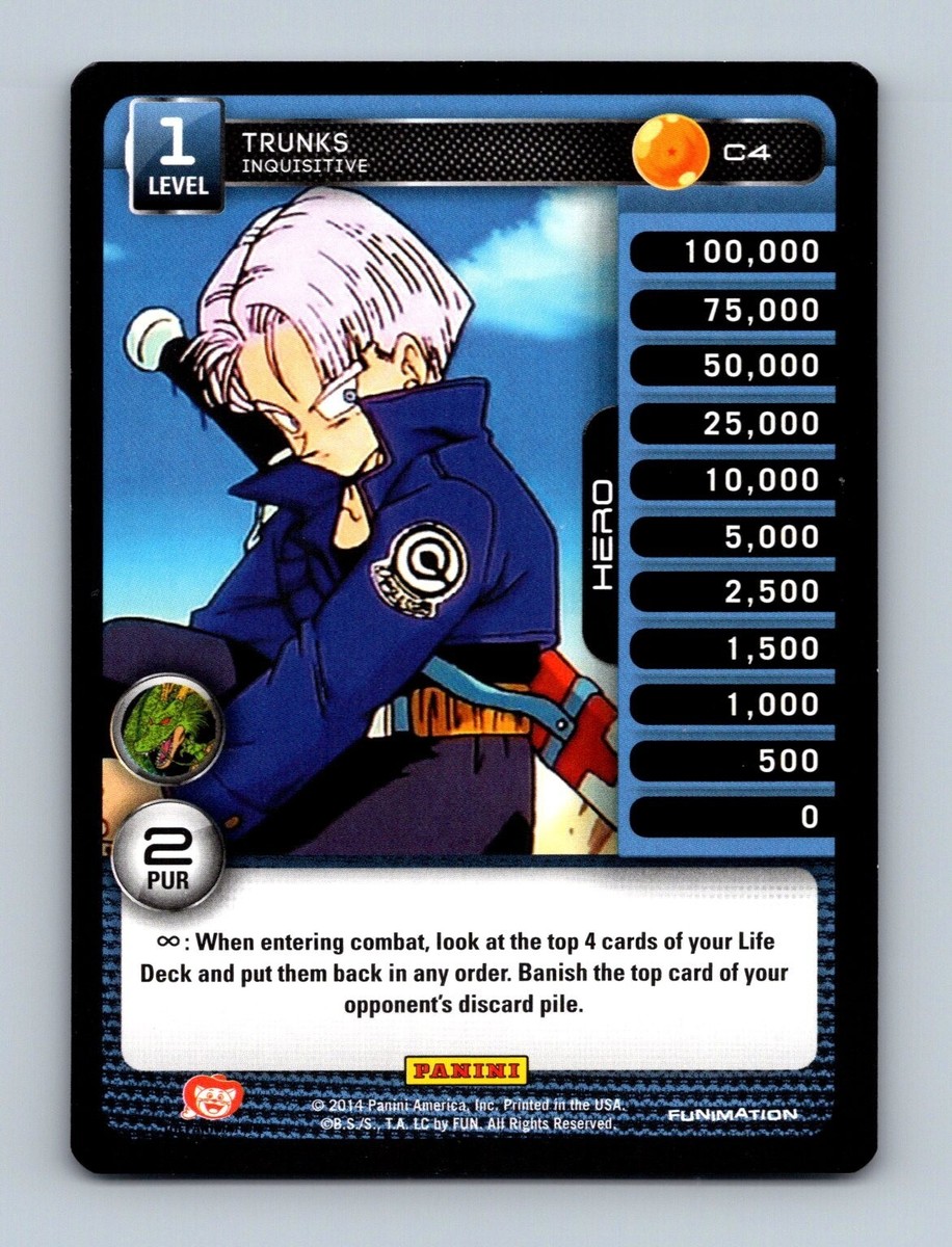 Dragon Ball Z TCG - Trunks, Inquisitive C4 Lvl 1 - Panini Premier