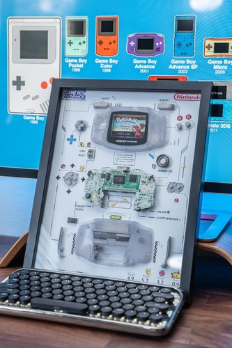 Teardown Art,Framed Gameboy Advance Disassembled,Wall Decor,Gift for Him. - Picture 16 of 19