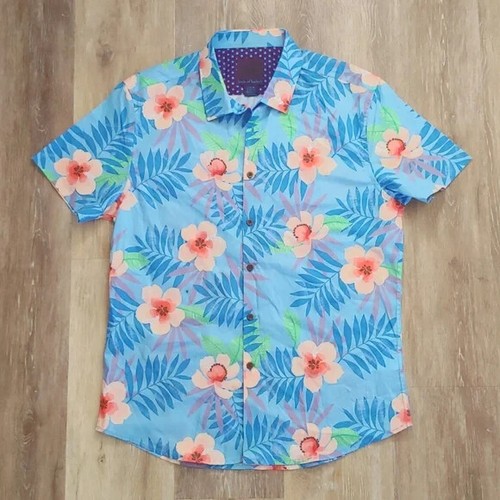 NWOT Lords of Harlech George Farm Floral Lightweight Button Down Shirt Size M