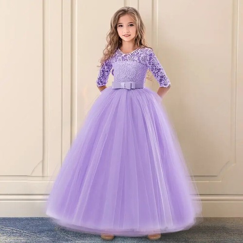 Long Prom Gowns Dresses for Girls Party Clothing Kids Formal Dress for Wedding - Picture 11 of 34