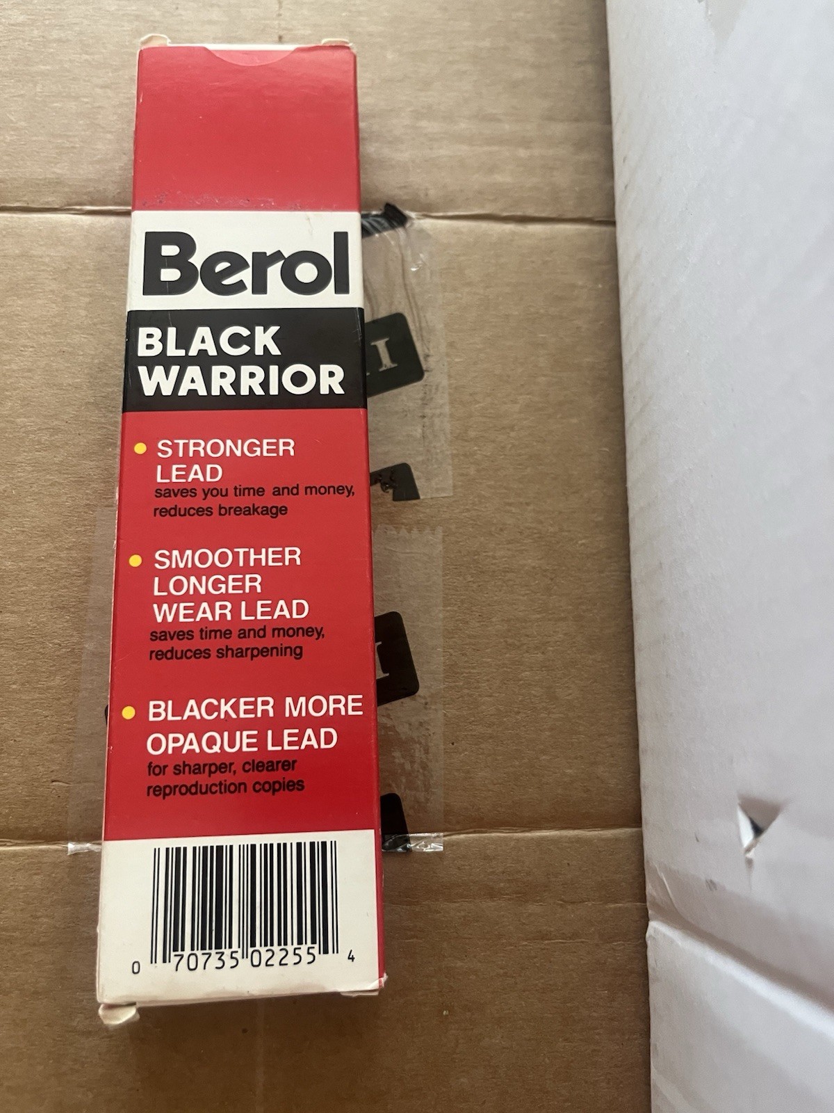 Vintage Berol Black Warrior 372-2 1/2 True Medium Drawing Pencils 12 Count Box