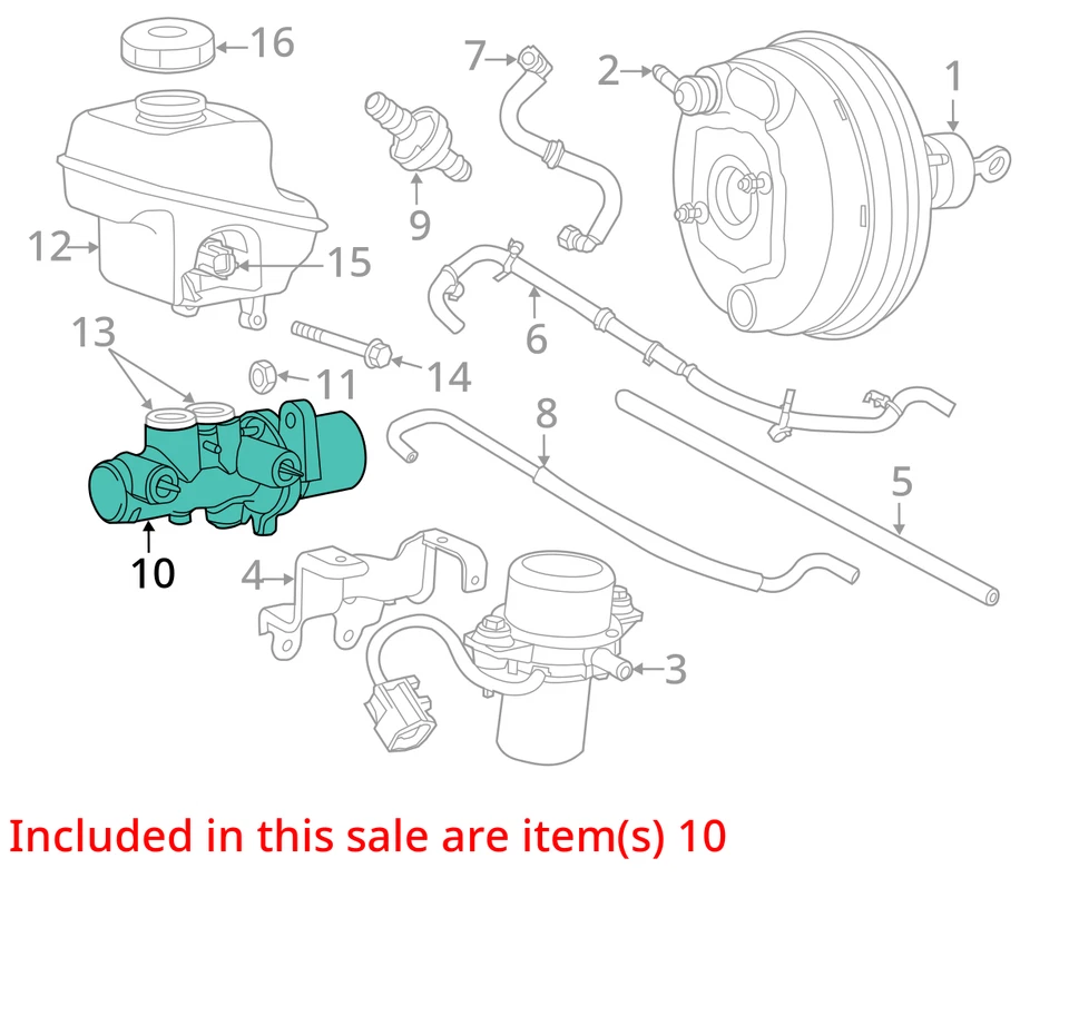 2015 Chrysler 300 Brake Master Cylinder OEM Used 122K Miles RWD 68048551AC - Image 3 of 4