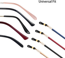 4 Pack Eyeglasses Holder Strap Cord, Eyeglass Retainer, PREMIUM PU LEATHER E...