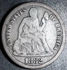 1882-P SEATED LIBERTY DIME