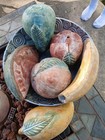Vintage Terra-Cotta Mexican Clay Pottery Braided 12” Bowl 7 Fruit Pcs. Folk Art — photo 4