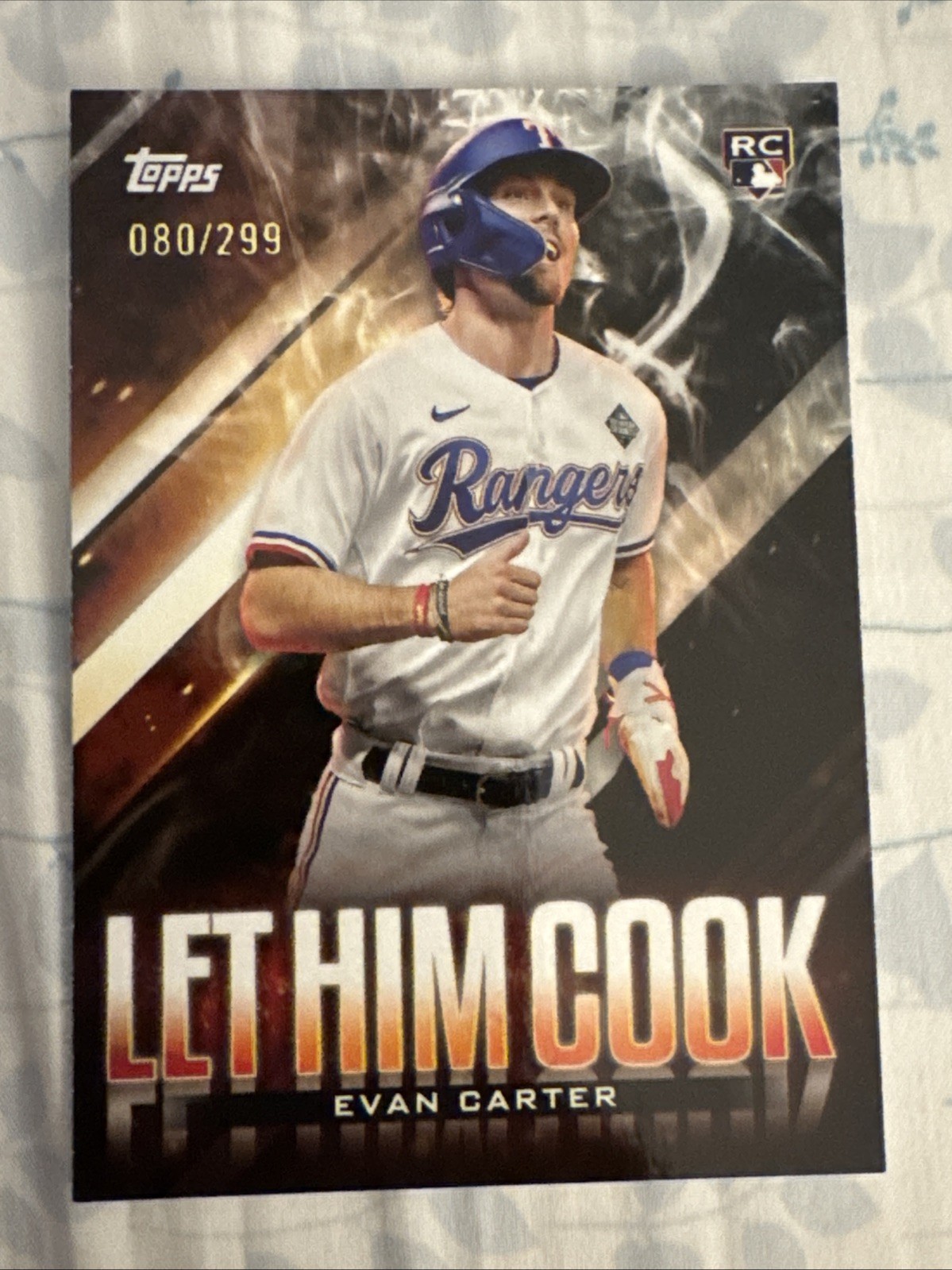 2024 Topps Update Evan Carter Rookie Let Him Cook Black Parallel /299 #LHC-16