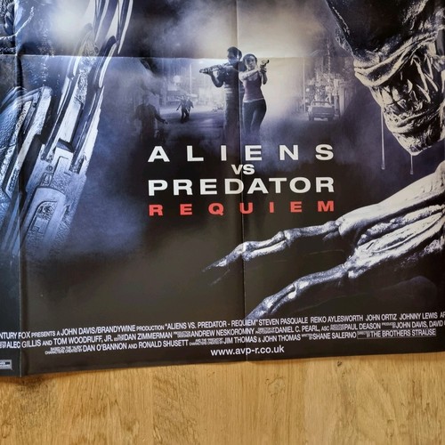 Alien Vs Predator Requiem A1 Double Sided Poster Art Total Films - Picture 6 of 12