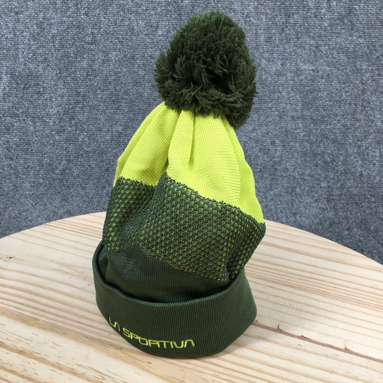 La Sportiva Invierno Gorro Pompón Sombrero Juvenil Verde Pequeño-Mediano Tejido Acrílico