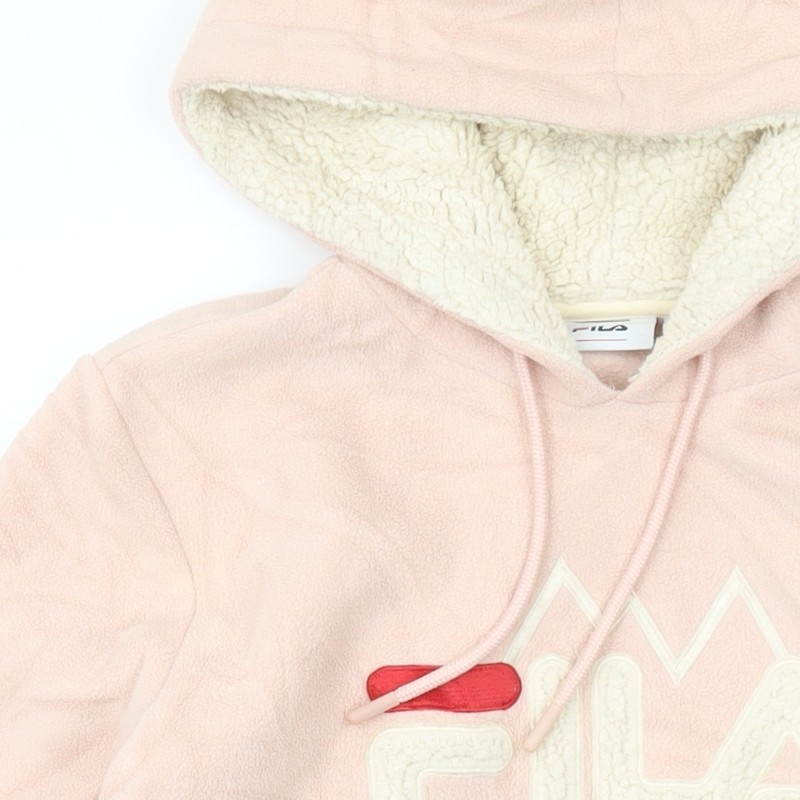 FILA Felpa con Cappuccio Pullover Donna Rosa Taglia M Abbigliamento Casual Accogliente