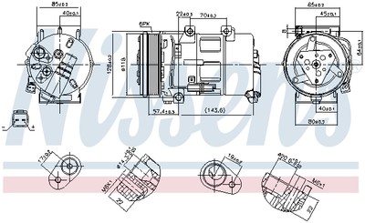 NISSENS 89493 Kompressor, Klimaanlage für CITROËN,PEUGEOT