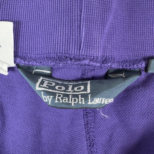 Polo Ralph Lauren Mens Purple Drawstring Sweat Shorts TCU Lounge Size XL - Picture 6 of 17