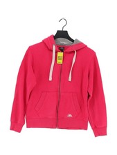 Trespass Women's Hoodie UK 12 Pink Cotton with Polyester Pullover