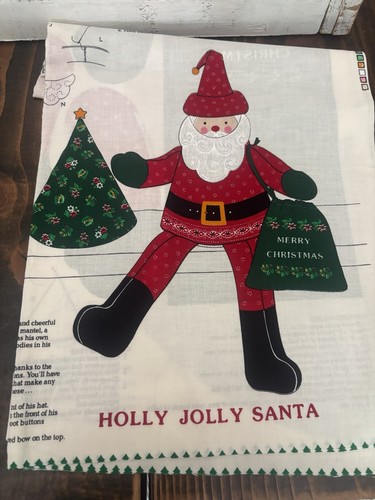 Vintage Santa Fabric Cut out Patterns Pillow Patterns Christmas Holiday (4) - Picture 2 of 5