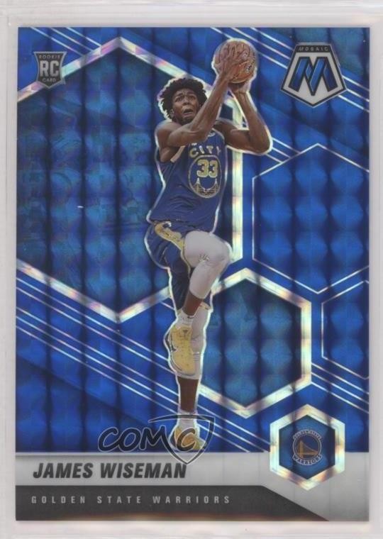 2020-21 Panini Mosaic Blue Prizm 17/99 James Wiseman #205 Rookie RC 0m1w