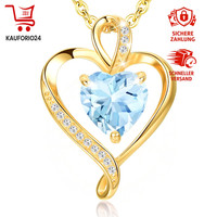 Herzkette Echt Silber 925 Rosegold Damen Schmuck Mit HerzanhäNger Geschenk Frau
