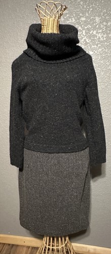 Weekend Max Mara grau Mohair Wolle Rollkragen Strick Pullover Kleid Medium Capsule - Bild 1 von 17