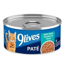 24x 9 Lives Cat Food Chicken Tuna Dinner Lot Bundle New Sealed 5.5oz