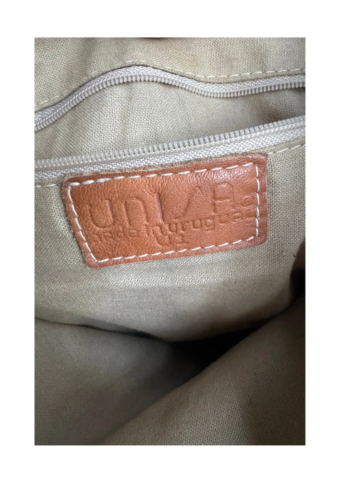 Bolso Bandolera UNISA Cuero Tostado con Cordón Correa Ajustable Vintage Boho Foto 4 de 4